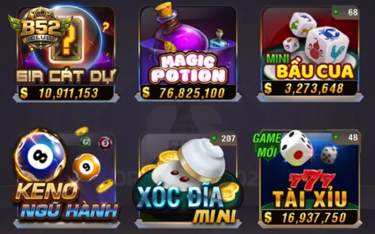 Các Minigames thần tốc Bầu Cua, Lô Đề 1 Ăn 99